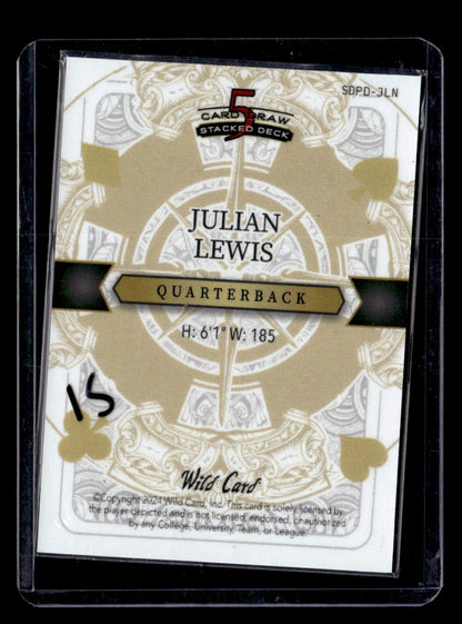 2024 Wild Card 5 Card Draw Queen Diamond Purple #SDPD-JLN Julian Lewis #/4