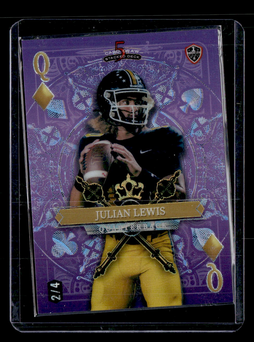 2024 Wild Card 5 Card Draw Queen Diamond Purple #SDPD-JLN Julian Lewis #/4