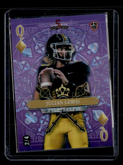 2024 Wild Card 5 Card Draw Queen Diamond Purple #SDPD-JLN Julian Lewis #/4