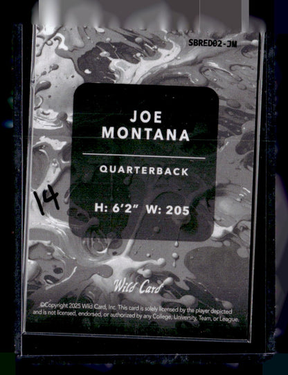 2025 Wild Card Splat Beakers Brick - Red Lazers #SBRED02-JM Joe Montana #/4