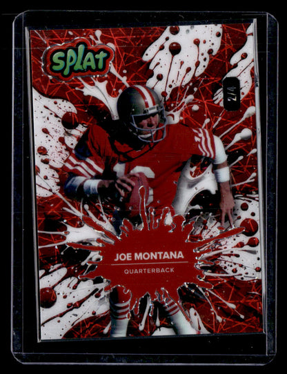 2025 Wild Card Splat Beakers Brick - Red Lazers #SBRED02-JM Joe Montana #/4