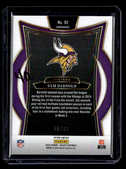 2024 Panini Select #92 Sam Darnold Dragon Scale Prizm #/81
