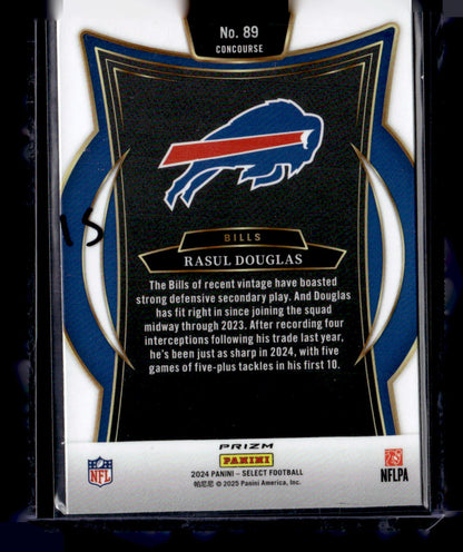 2024 Panini Select #89 Rasul Douglas Zebra Prizm