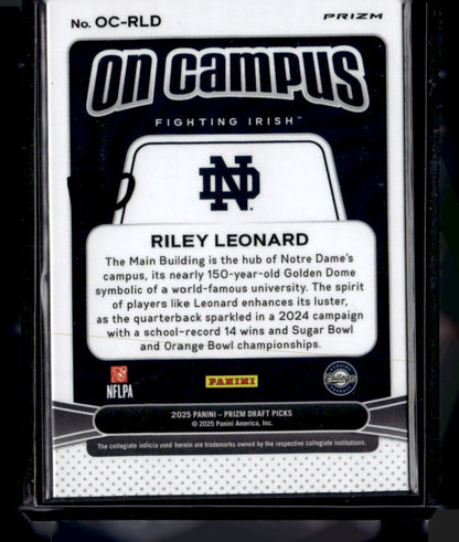 2025 Panini Prizm Draft Picks #OC-RLD Riley Leonard On Campus