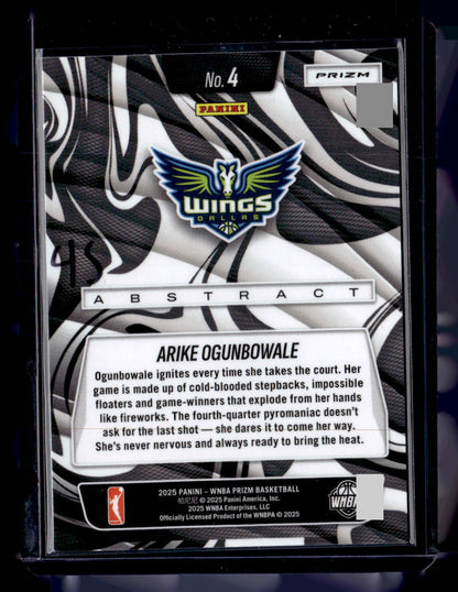 2025 Panini Prizm WNBA #4 Arike Ogunbowale Abstract