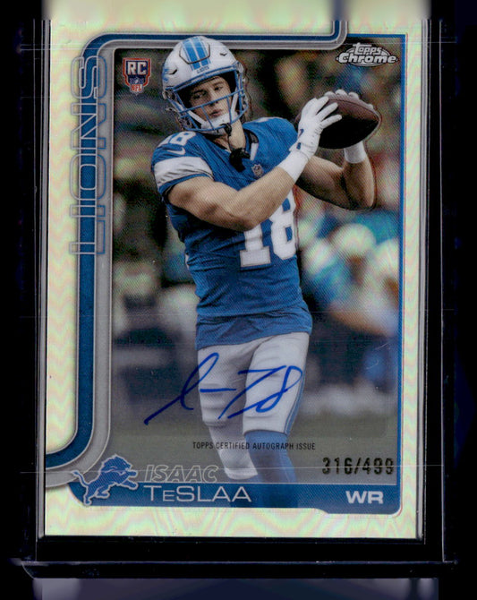 2025 Topps Chrome #RA-ITS Isaac TeSlaa Chrome Rookie Autographs Refractor #/499