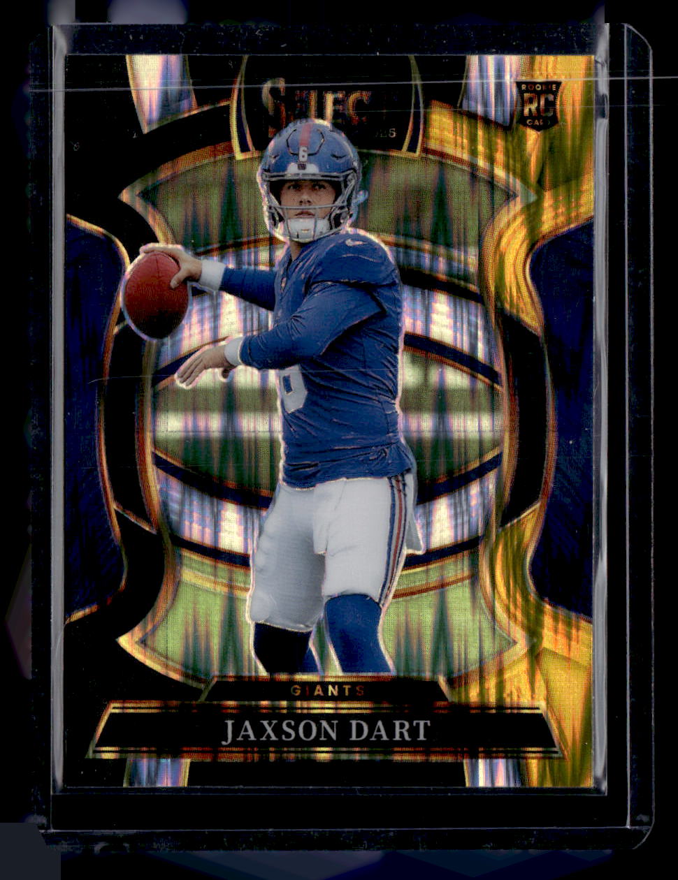2025 Panini Select #93 Jaxson Dart Black and Gold Prizm Shock
