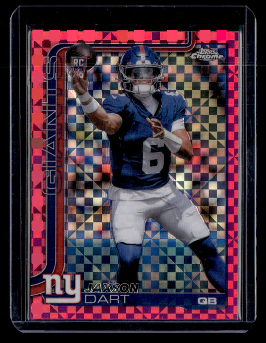 2025 Topps Chrome #306 Jaxson Dart Pink X-Fractor