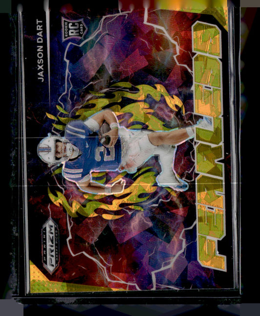 2025 Panini Prizm Draft Picks #F-JDT Jaxson Dart Fearless Gold Ice