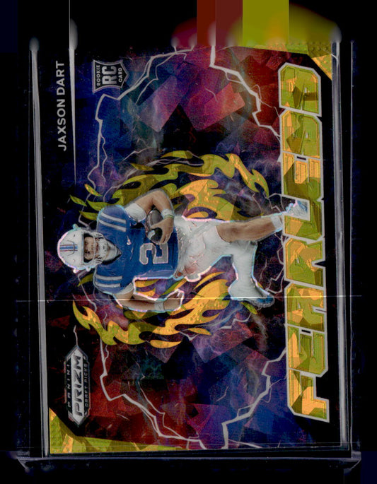 2025 Panini Prizm Draft Picks #F-JDT Jaxson Dart Fearless Gold Ice