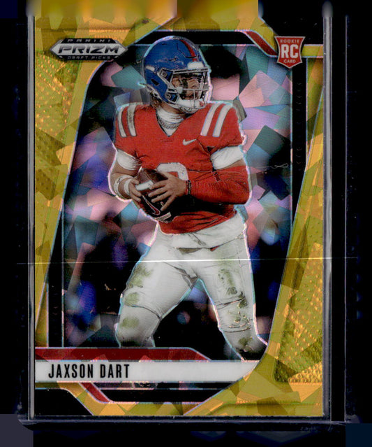 2025 Panini Prizm Draft Picks #90 Jaxson Dart Prizms Gold Ice