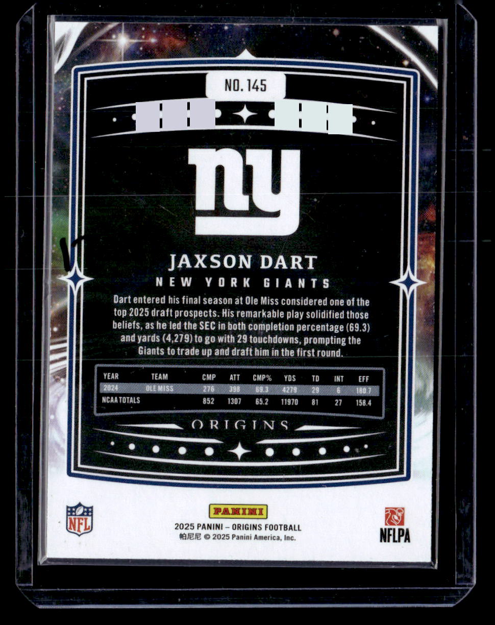 2025 Panini Origins #145 Jaxson Dart