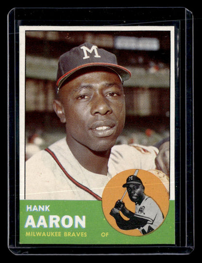 1963 Topps #390 Hank Aaron