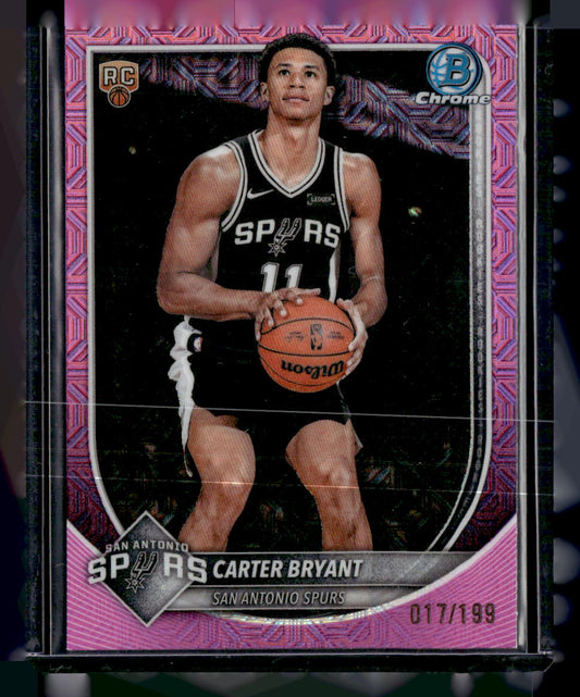 2025-26 Bowman #BCV-14 Carter Bryant Chrome Pink Mojo Refractor #/199
