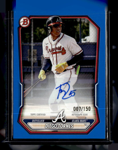2026 Bowman #BPA-DT Diego Tornes Prospects Autograph Blue #/150