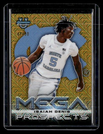 2025-26 Bowman #MP-24 Isaiah Denis Mega Prospects Gold Mojo #/50