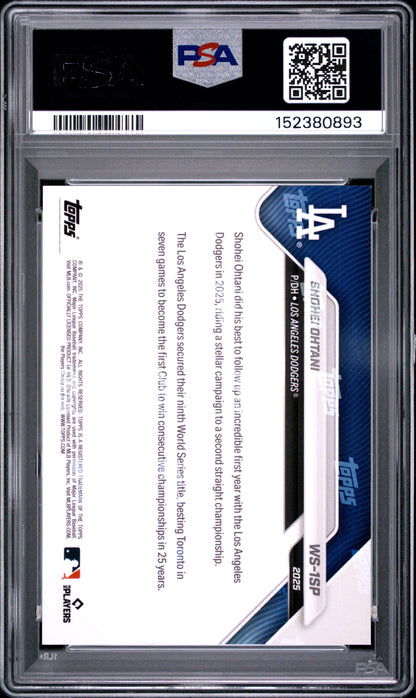 2025 Topps Now Los Angeles Dodgers #1SP Shohei Ohtani PSA 9 152380893