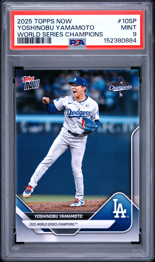 2025 Topps Now Los Angeles Dodgers #10SP Yoshinobu Yamamoto PSA 9 152380884