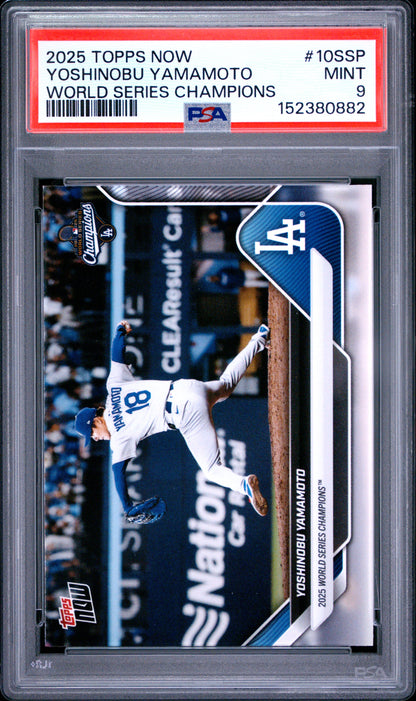2025 Topps Now Los Angeles Dodgers #10SSP Yoshinobu Yamamoto PSA 9 152380882