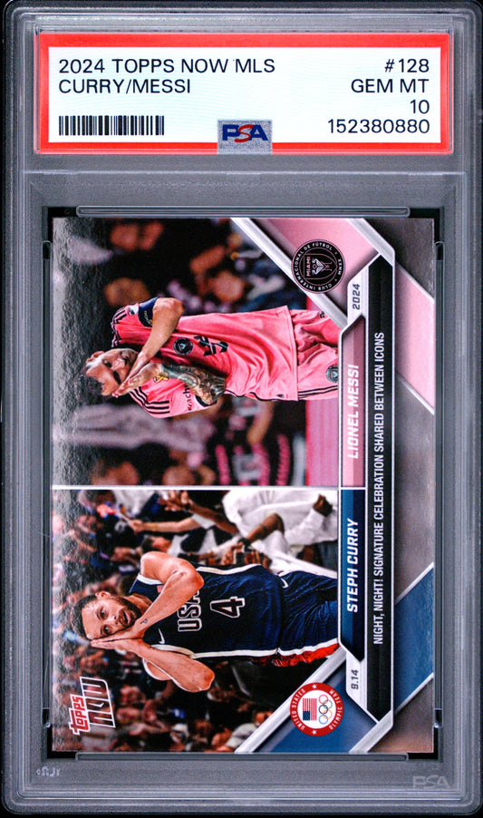 2024 Topps Now Mls #128 Curry/Messi PSA 10 152380880