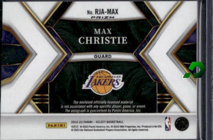 2022-23 Panini Select #RJA-MAX Max Christie Rookie Jersey Auto Disco Prizms