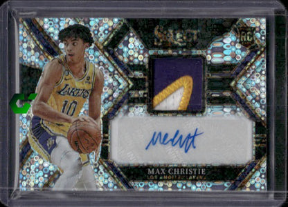2022-23 Panini Select #RJA-MAX Max Christie Rookie Jersey Auto Disco Prizms