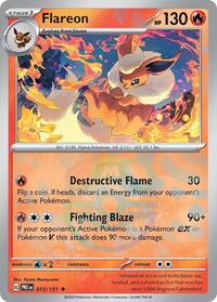 Pokemon SV: Prismatic Evolutions Flareon (Master Ball Pattern)