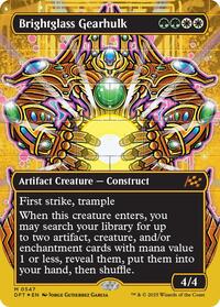 MTG Aetherdrift Brightglass Gearhulk (Borderless) (First-Place Foil)