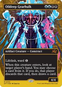MTG Aetherdrift Oildeep Gearhulk (Borderless) (First-Place Foil)