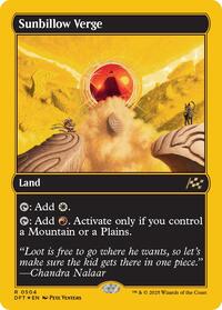 MTG Aetherdrift Sunbillow Verge (First-Place Foil)