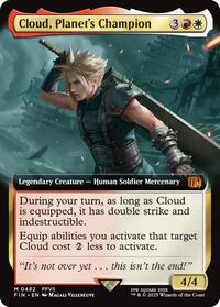 MTG FINAL FANTASY Cloud, Planet's Champion (Extended Art)