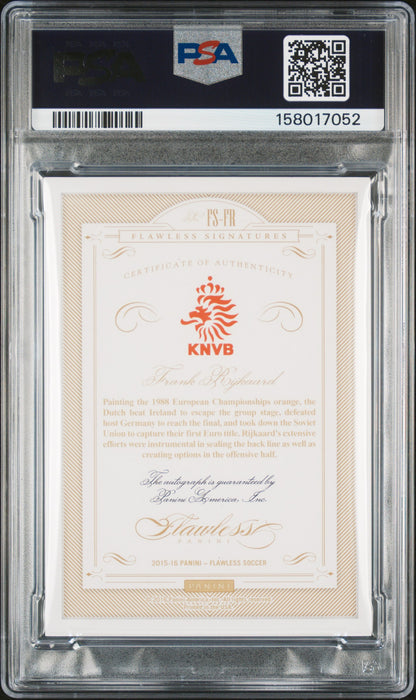 2015-16 Panini Flawless #FSFR Frank Rijkaard Flawless Sig-Ruby PSA 9 158017052