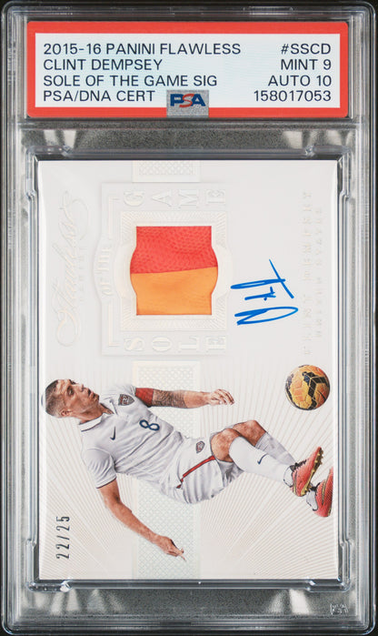 2015-16 Panini Flawless #SSCD Clint Dempsey Sole Of The Game Sig PSA 9 158017053