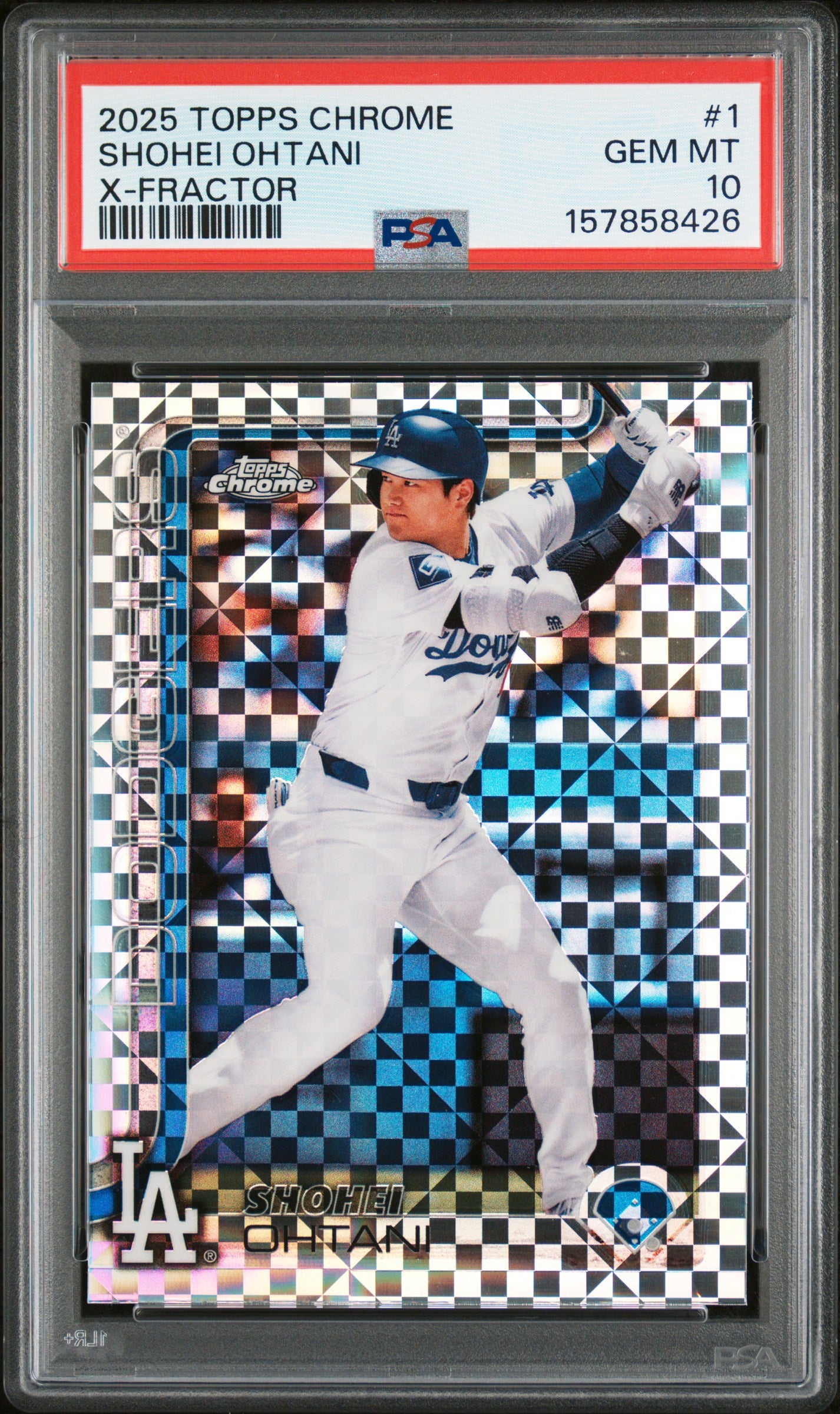2025 Topps Chrome #1 Shohei Ohtani X-Fractor PSA 10 157858426
