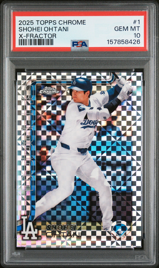 2025 Topps Chrome #1 Shohei Ohtani X-Fractor PSA 10 157858426