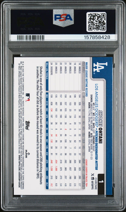 2025 Topps Chrome #1 Shohei Ohtani Raywave PSA 10 157858428