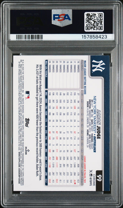 2025 Topps Chrome #99 Aaron Judge X-Fractor PSA 9 157858423
