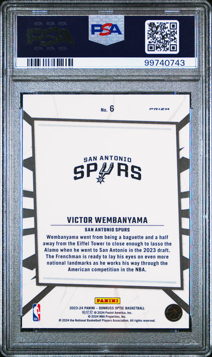 2023 Panini Donruss Optic #6 Victor Wembanyama My House-Holo PSA 10 99740743