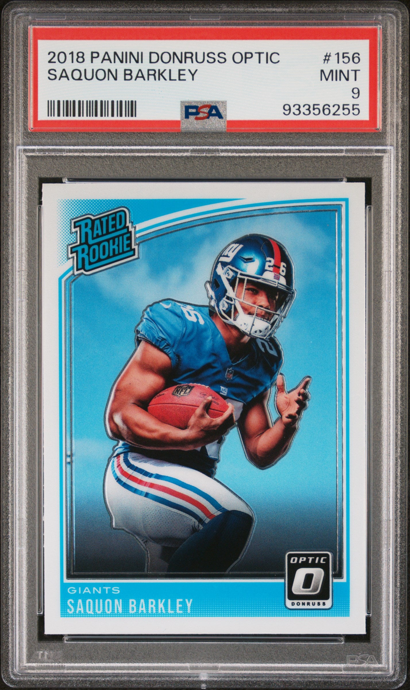 2018 Panini Donruss Optic #156 Saquon Barkley PSA 9 93356255