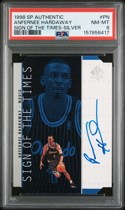1998 Sp Authentic #PN Anfernee Hardaway Sign Of The Times-Silver PSA 8 157858417