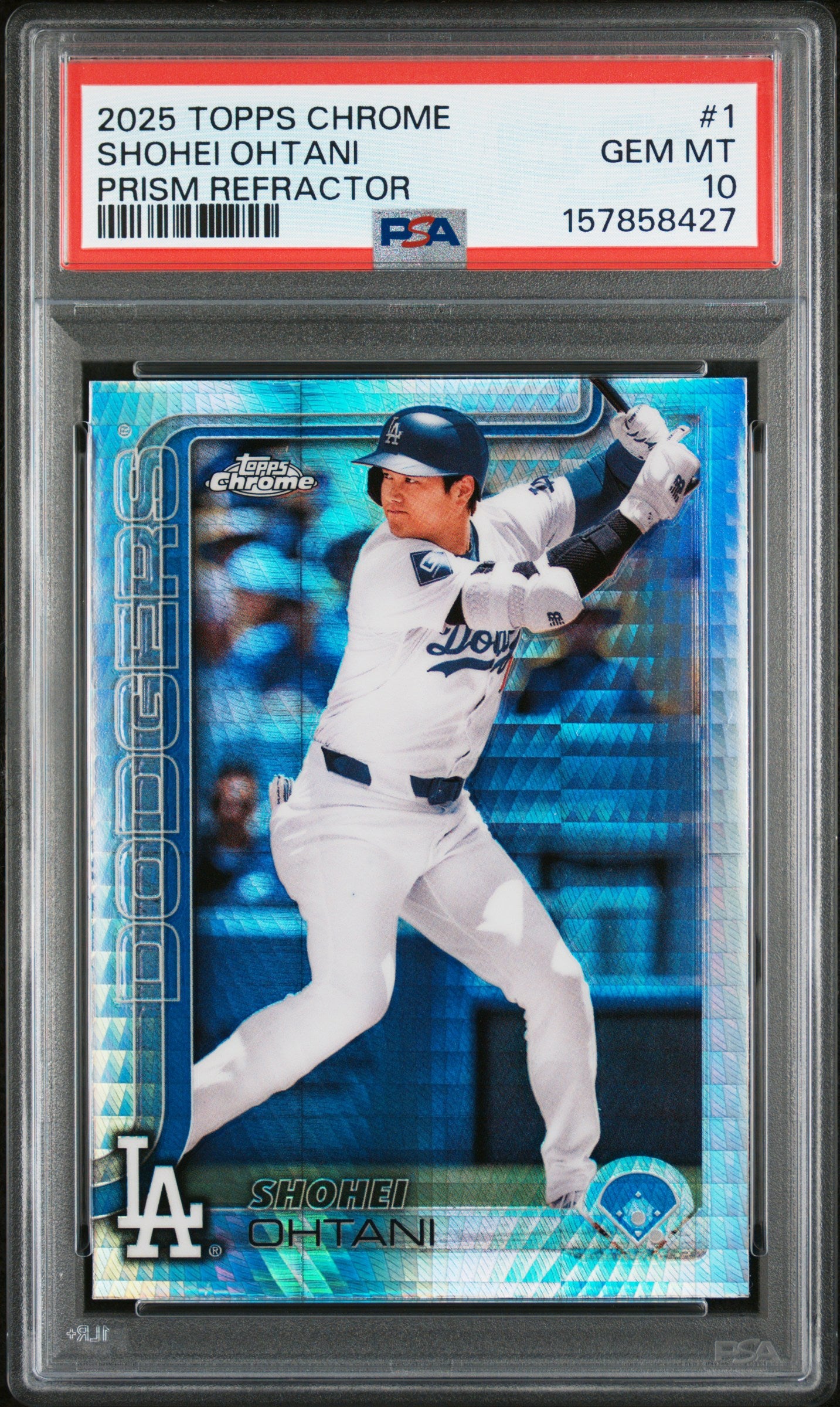 2025 Topps Chrome #1 Shohei Ohtani Prism Refractor PSA 10 157858427