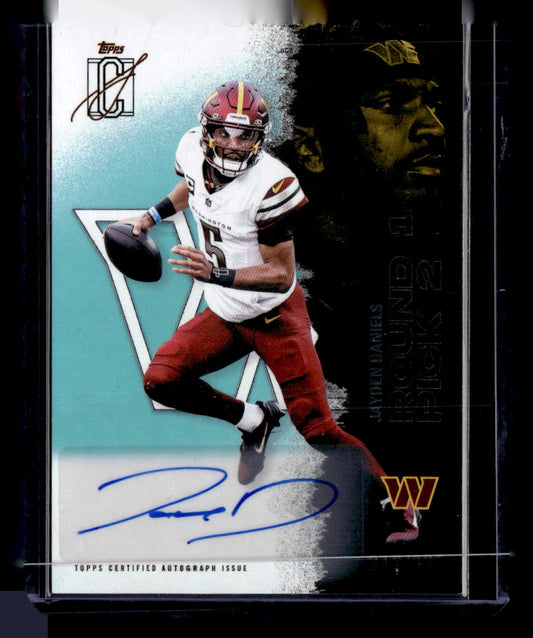 2025 Topps Signature Class #57 Jayden Daniels Autographs Teal #/225