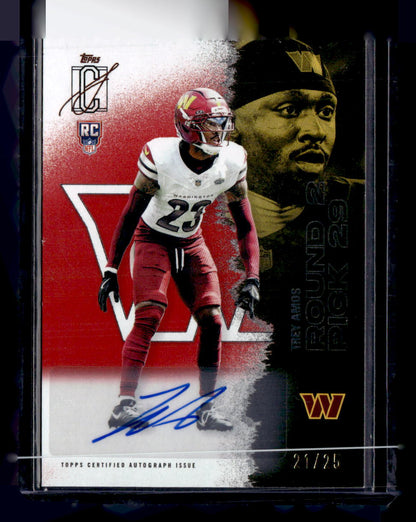 2025 Topps Signature Class #156 Trey Amos Autographs Red #/25