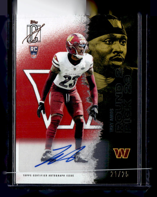 2025 Topps Signature Class #156 Trey Amos Autographs Red #/25