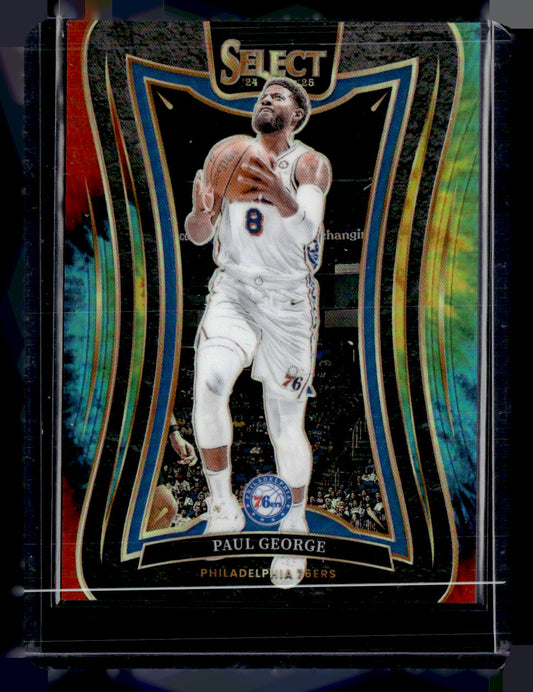 2024-25 Panini Select #337 Paul George Tie-Dye Prizm #/25