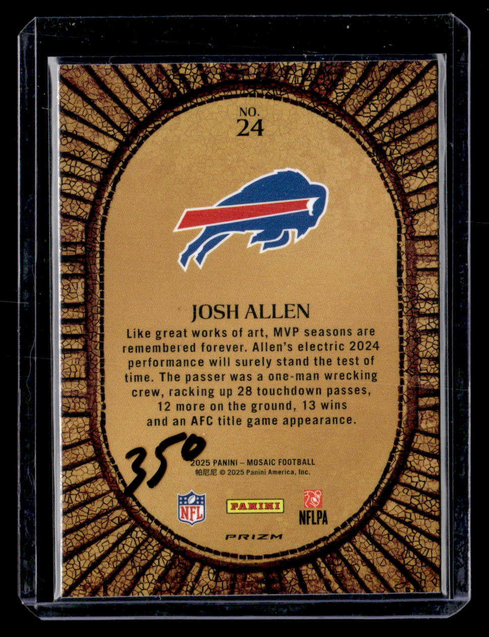 2025 Panini Mosaic #24 Josh Allen Micro Mosaic