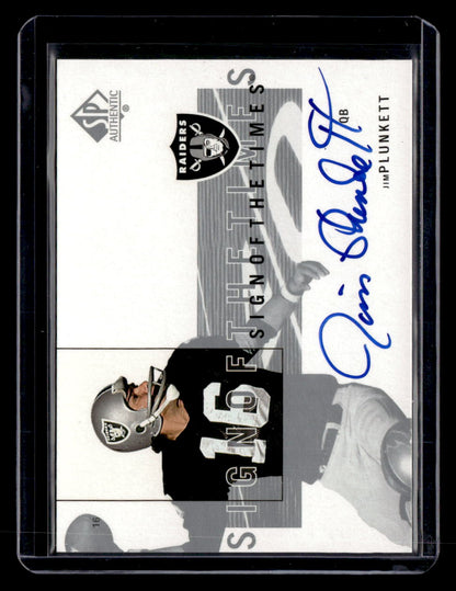 2001 SP Authentic #JP Jim Plunkett Sign of the Times