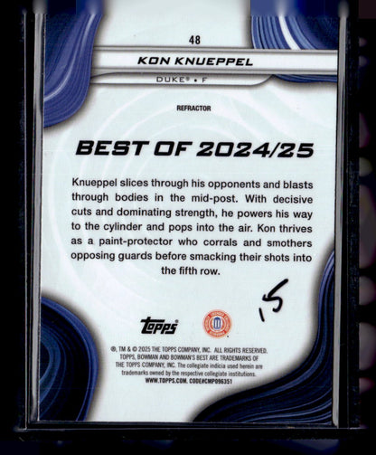 2024-25 Bowman's Best University #48 Kon Knueppel Refractors