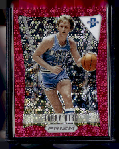 2021 Panini Prizm Draft Picks #13 Larry Bird Flashback Prizms Pink Circles #/20