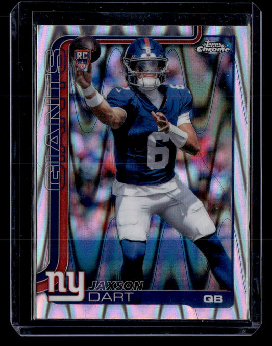 2025 Topps Chrome #306 Jaxson Dart Ray Wave Refractor